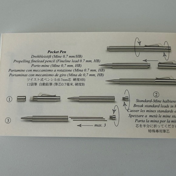 Graf Von Faber-Castell Luxury Ballpoint Pen With Ivory Resin and Chrome - Picture 6 of 10